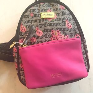 Juicy couture backpack and zip up pouch